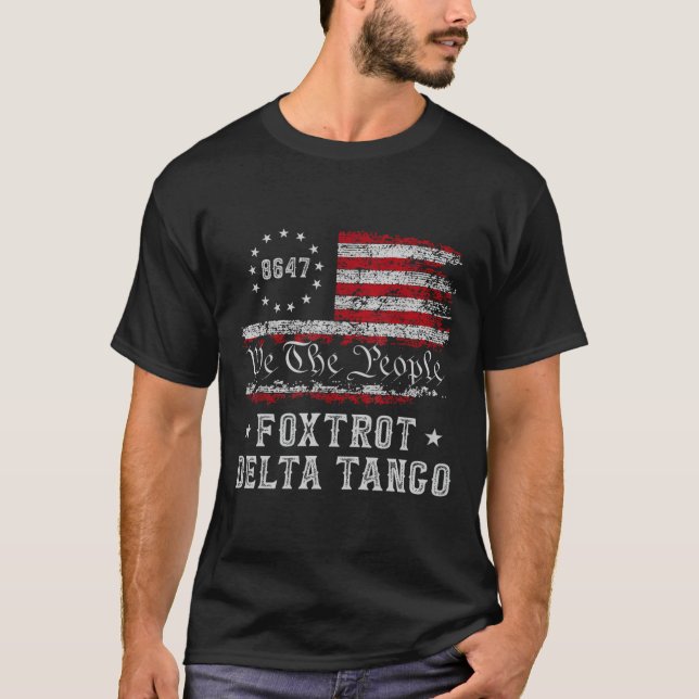 8647 Anti Trump Foxtrots Deltas Tangos Impeach 47 T-Shirt (Vorderseite)