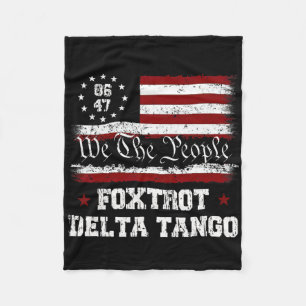 8647 Anti Trump Foxtrott Deltas Tango Impeach 47  Fleecedecke
