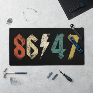 8647 Anti Trump Retro Vintag 80er Rock Style Schreibtischunterlage