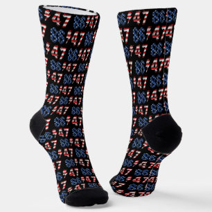 8647 Anti Trump Retro Vintag 80er Rock Style Socken