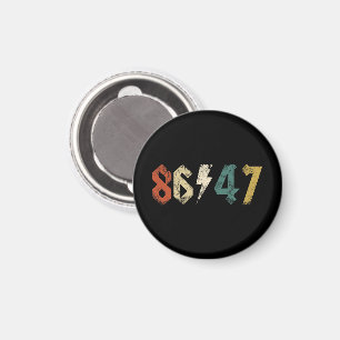 8647 Anti Trump Retro Vintage 80er Rock Stil Magnet