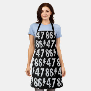 8647 Anti Trump Retro Vintage 80er Rock Stil Schürze