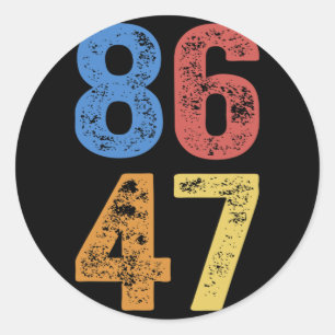 8647 Anti-Trump-Subtle-Resist-Protest Runder Aufkleber