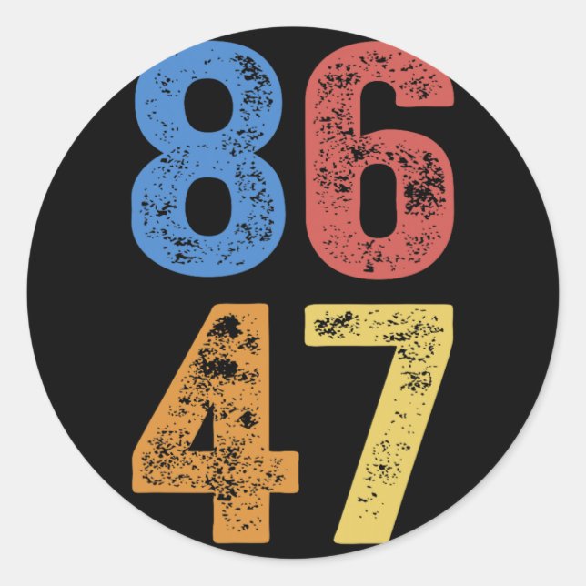 8647 Anti-Trump-Subtle-Resist-Protest Runder Aufkleber (Vorderseite)