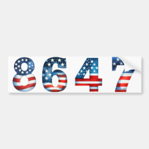 8647 ANTITRUMP PRO DEMOKRATIE AUTOAUFKLEBER