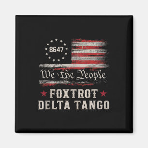 8647 Foxtrots Deltas Tangos Amerika Flagge Tank To Magnet