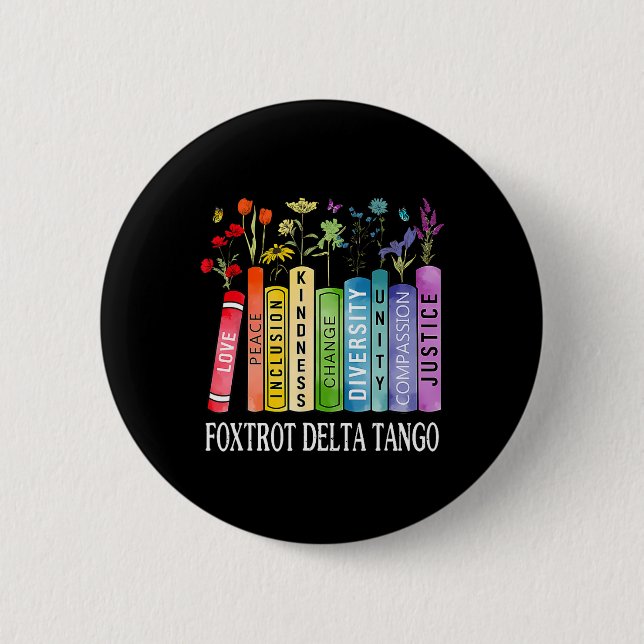 8647 Foxtrots Tangos Deltas Book Blume Resist Boo Button (Vorderseite)