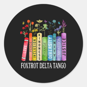 8647 Foxtrots Tangos Deltas Book Blume Resist Boo Runder Aufkleber