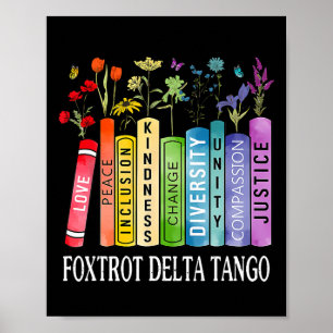 8647 Foxtrotts Tangos Deltas Buch Blume Widerstehe Poster