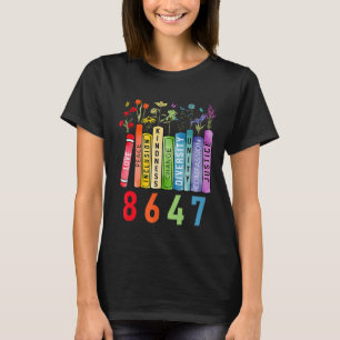 8647 Gleichberechtigung Buch Blume Trump Frauenrec T-Shirt