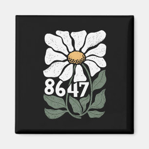 8647 Resist Subtle Daisy Floral Foxtrot Delta Tang Magnet