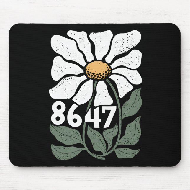 8647 Resist Subtle Daisy Floral Foxtrot Delta Tang Mousepad (Vorne)