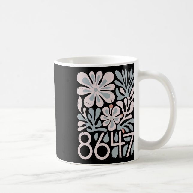 8647 Resist Subtle Floral Foxtrot Delta Tango Prot Kaffeetasse (Rechts)