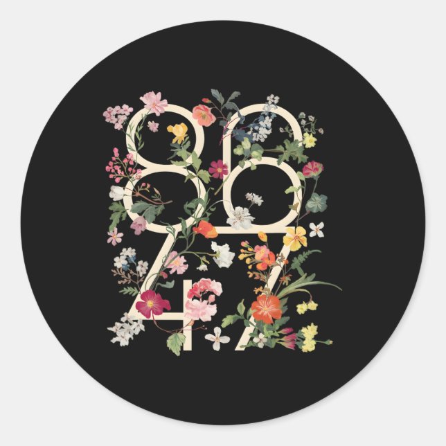 8647 Resist Subtle Floral Foxtrot Delta Tango Prot Runder Aufkleber (Vorderseite)