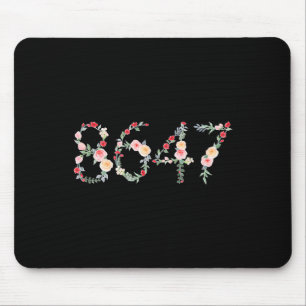 8647 Retro 86 47 Anti-Trump-Blume Präsident Mousepad