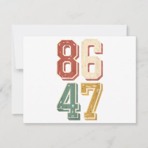 8647 Retro 86 47 Dankeskarte
