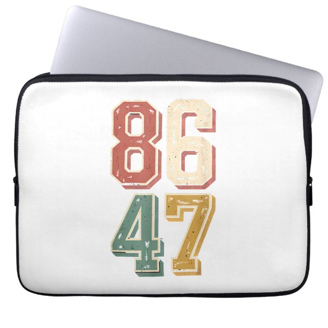 8647 Retro 86 47 Laptopschutzhülle (Vorderseite)