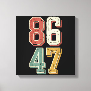 8647 Retro 86 47 Leinwanddruck