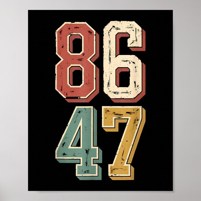 8647 Retro 86 47 Poster (Vorne)