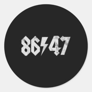 8647 Sarcastic Retro Vintager 80er Style 86 47 Roc Runder Aufkleber