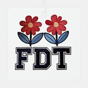8647 Subtile Anti-Trump Anti-MAGA 86 47 Floral Boh Ornament Aus Metall