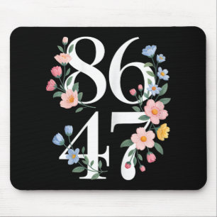 8647 Subtile Anti-Trump-Blume Floral Boho Vintage Mousepad