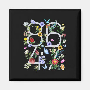 8647 Subtle Anti Trump 86 47 Floral Boho Style 1 Magnet