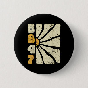 8647 Subtle Anti Trump 86 47 Floral Boho Style Button