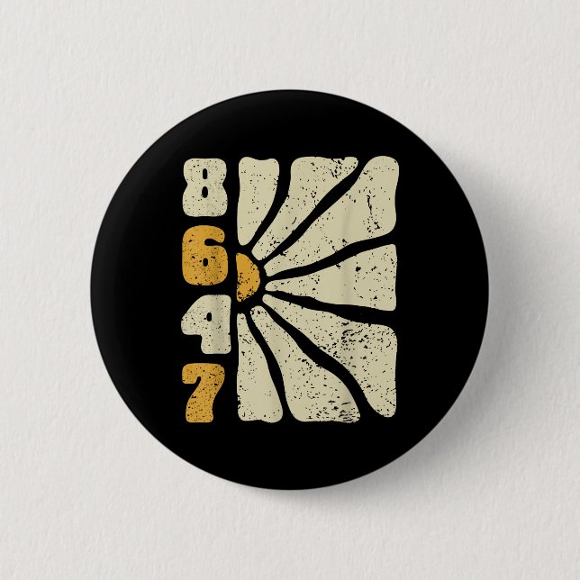 8647 Subtle Anti Trump 86 47 Floral Boho Style Button (Vorderseite)