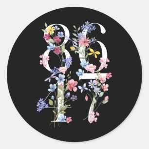 8647 Subtle Anti Trump 86 47 Floral Boho Style Runder Aufkleber