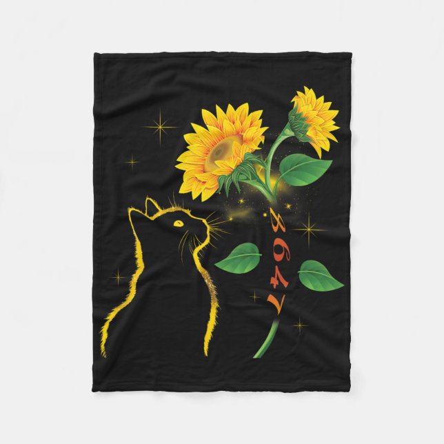 8647 Subtle Anti Trump 86 47 Sunflower Cat Lovers  Fleecedecke (Vorderseite)