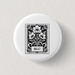 8647 Subtle Anti Trump Anti MAGA 86 47 Floral Boho Button