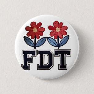 8647 Subtle Anti Trump Anti MAGA 86 47 Floral Boho Button