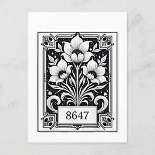 8647 Subtle Anti Trump Anti MAGA 86 47 Floral Boho Einladungspostkarte