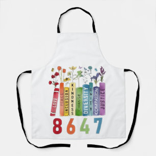 8647 Subtle Anti Trump Anti MAGA 86 47 Floral LGBT Schürze