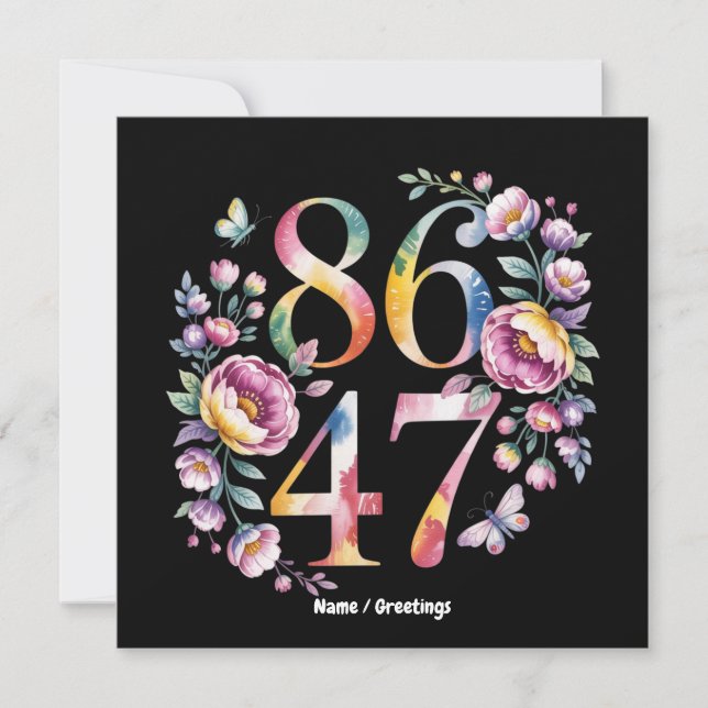 8647 Subtle Floral Boho Stil Ein Friedlicher Prote Einladung (Vorderseite)