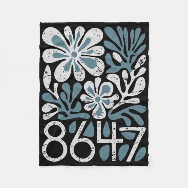 8647 Subtle Trump 86 47 Floral Boho Style  Fleecedecke (Vorderseite)
