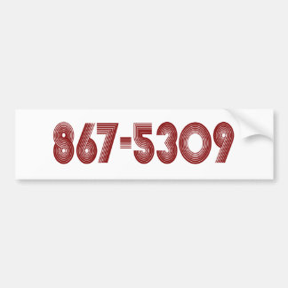 867-5309 AUTOAUFKLEBER