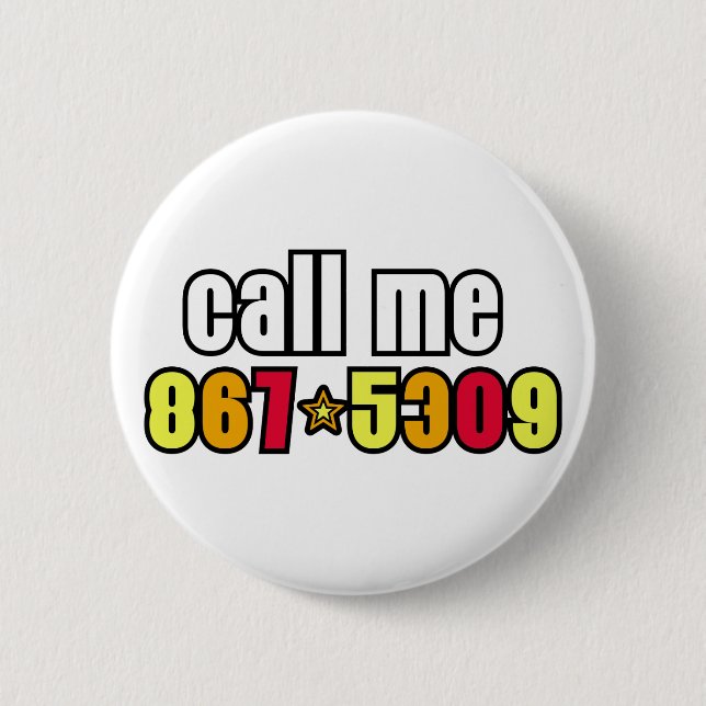 867-5309 BUTTON (Vorderseite)
