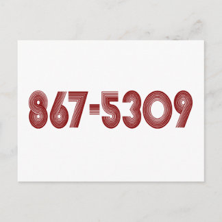 867-5309 POSTKARTE
