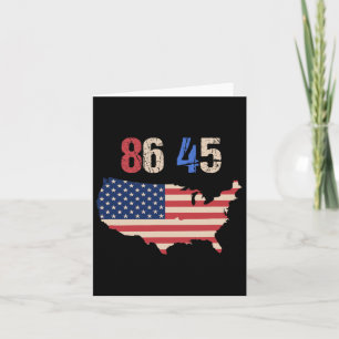 86 45 Patriotic Resist Trump Vintag Flag Shirt Karte