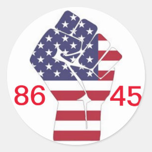 86 45 und #widerstand runder aufkleber