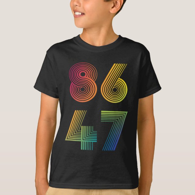 86 47 Anti Trump 8647 Impeach 47 Anti-Trump Präsid T-Shirt (Vorderseite)