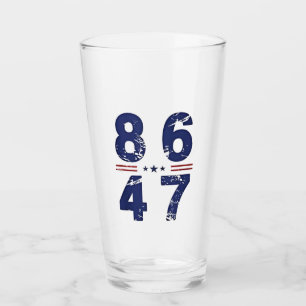 86 47 Anti Trump 8647 Retro Vintag Style Glas