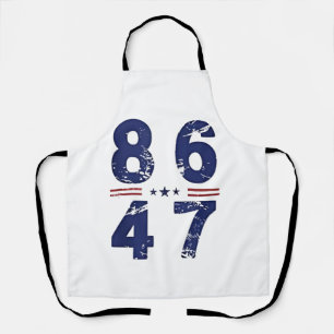 86 47 Anti Trump 8647 Retro Vintag Style Schürze