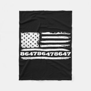 86 47 Anti-Trump 8647 Subtile Anti-Trump Fleecedecke