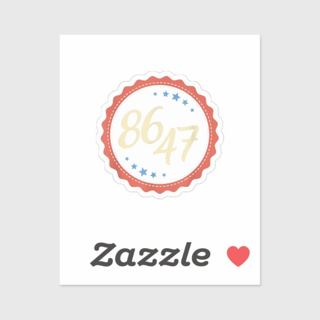 86 47 Anti Trump Funny Aufkleber (Blatt)