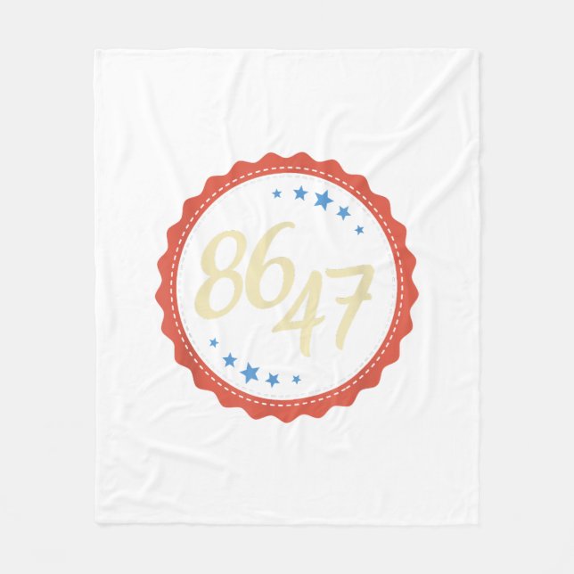 86 47 Anti Trump Funny Fleecedecke (Vorderseite)