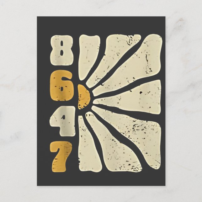 86 47 Anti Trump Funny Floral Spaß Postkarte (Vorderseite)