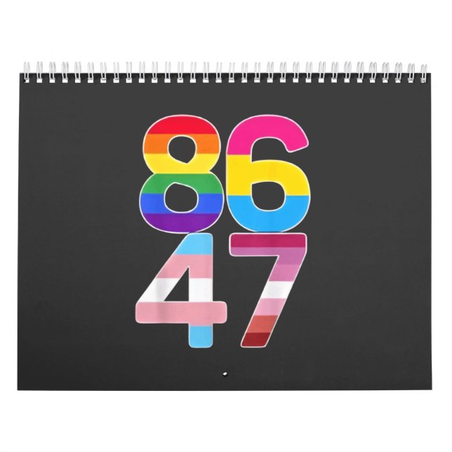 86 47 Anti Trump lustige LGBTQ Pride Month Geschen Kalender (Titelbild)